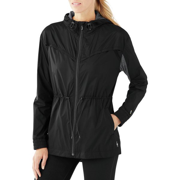black sport jacket with zipper and running shorts