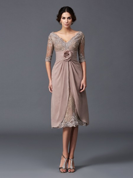 short delicate pink mother of the bride dresses