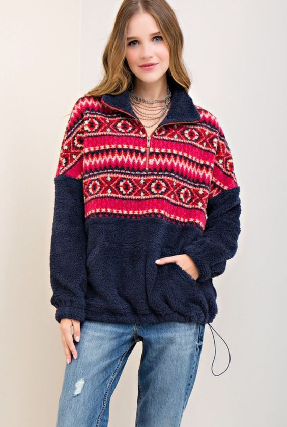 Aztek fleece sweater