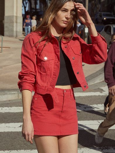 15 The Red Denim Dress Ideas You Must Have |  fashion outfits.