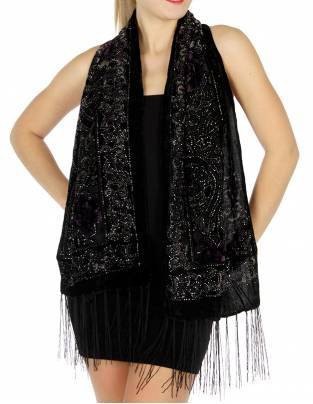 black scarf with mini tank dress