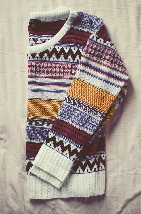 Comfortable Casual Aztec Sweater |  fashion, style, fabric