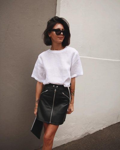 Leather Skirt Outfit Ideas - 30 ways to wear leather skirt