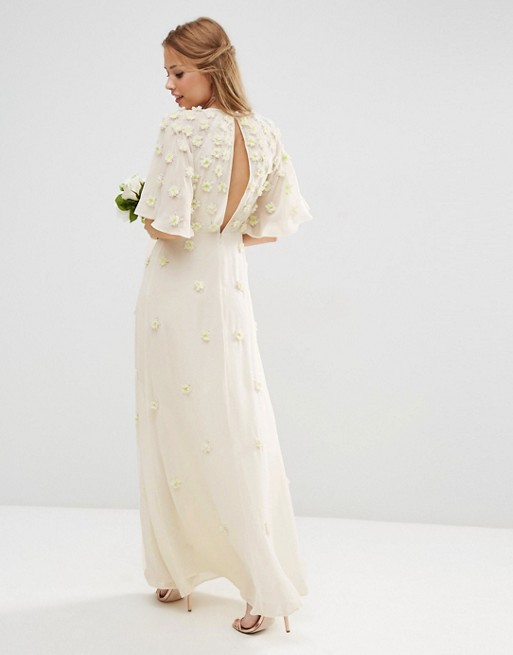 3D floral maxi dress for the wedding