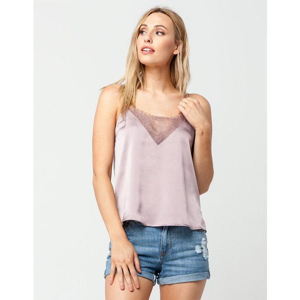 gray silk and lace jean shorts camisole