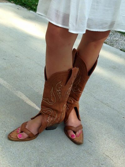 Cowboy boot sandals are the craziest summer fashion tre
