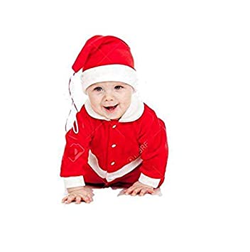 Buy Santa Claus Dress Costume for Boys Girls Kids (0-12 Months) from .