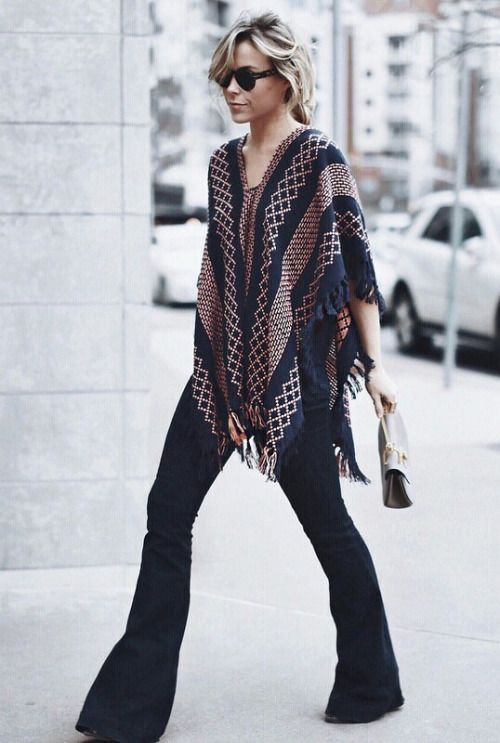 Poncho Bell Bottom Jeans