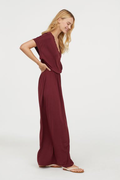 Chocolate brown maxi wrap dress with white flip flops