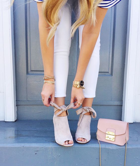 white open toe jeans and white jeans