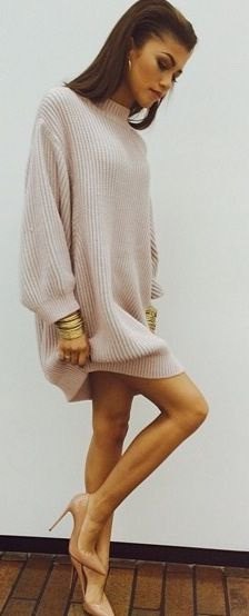 white oversized knit turtleneck sweater