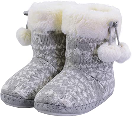 Amazon.com |  Girls Slippers Boot Bedroom Bootie Shoes For Winter.