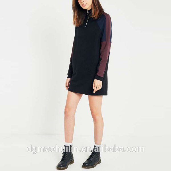 black hoodie dress with combat boots