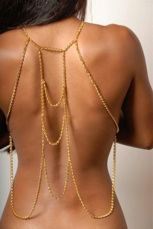 body jewelry |  Body chain, back jewelry, body chain jewel