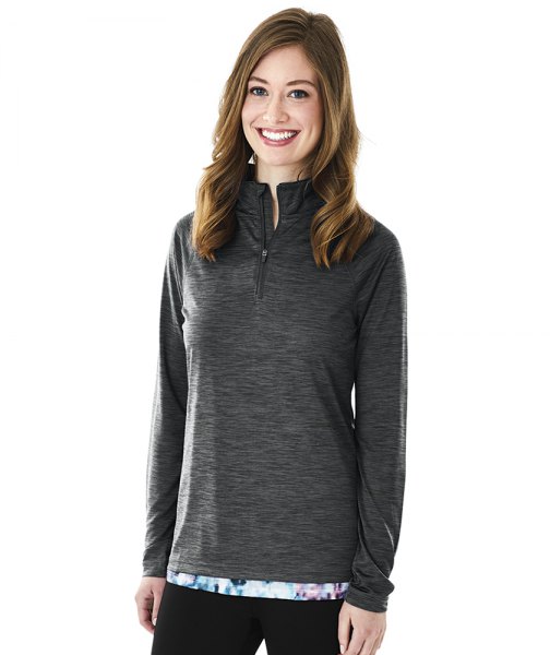 mottled gray replica golf sweater with black skinny jeans