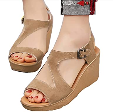 Amazon.com: POPNINGKS Women's Summer Sandals Women's Wedges Shoes.