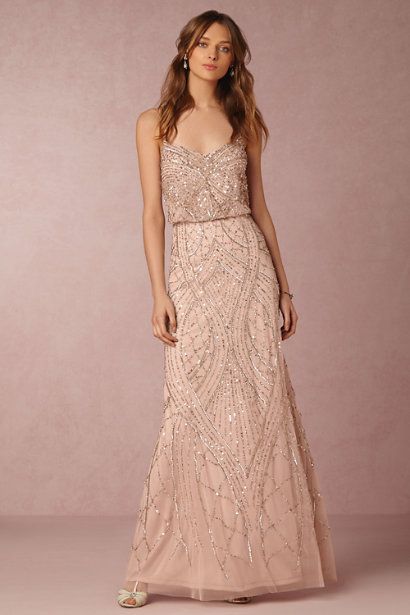 Rose gold bridesmaid dress 