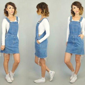 white cropped form-fitting sweater with blue denim dress