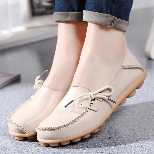 Women's Flat Low Wedge Loafers Shoes Women's Slip On Women - Kankon