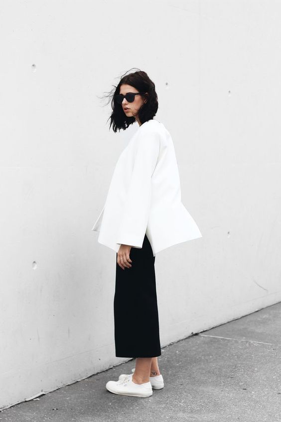black culottes minimalist
