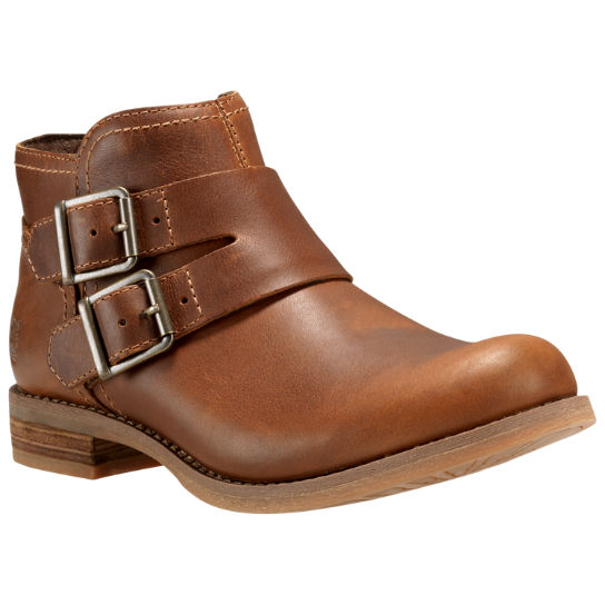 Women's Savin Hill Double-Buckle Leather Ankle Boots |  woodland