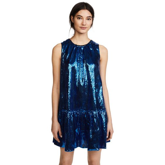 blue sparkling dress chic