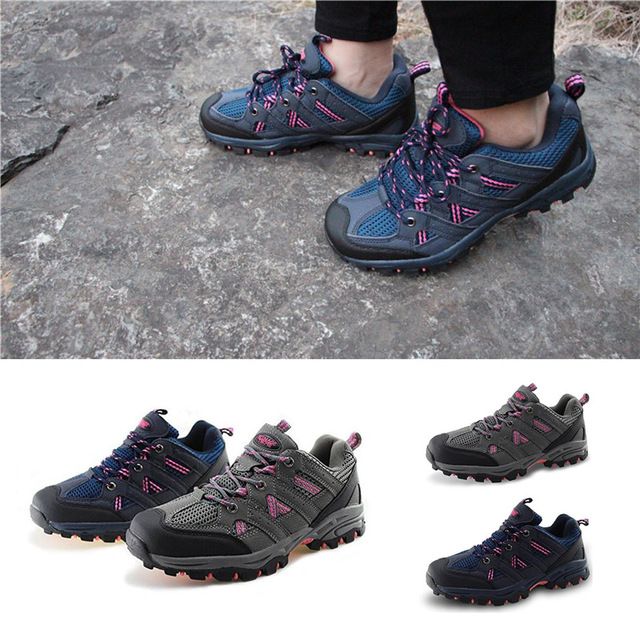 Women hiking shoes outdoor anti-slip mountain climbing sports shoes.