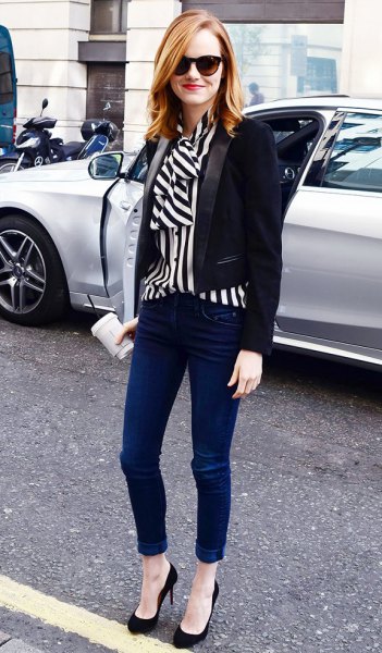 Black and white top outfit ideas