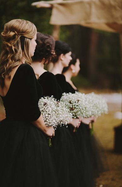 Black bridesmaid dresses