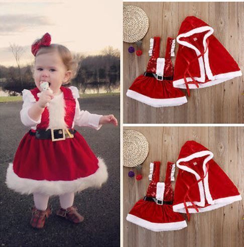 Cute Santa Dress Up for Baby Girl