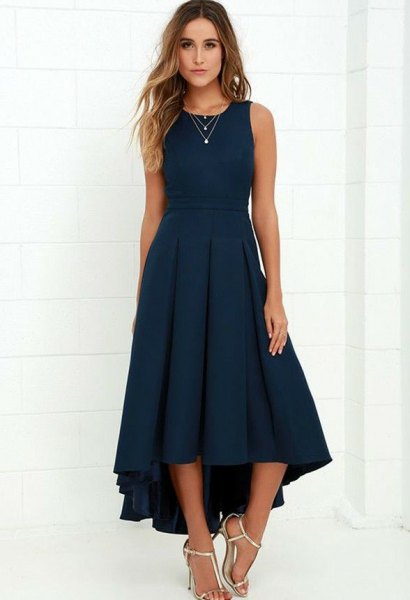 Dark Blue Dress Outfit Ideas