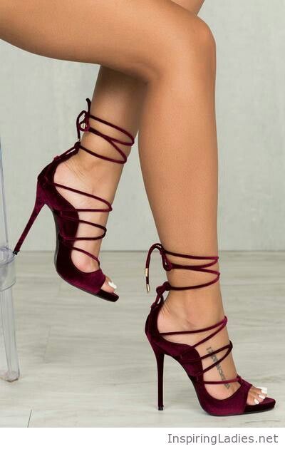 Beautiful high heels that I love |  Inspirational Ladies |  lace-up shoes.