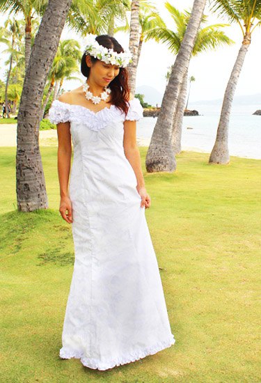 How to style Hawaiian wedding dress