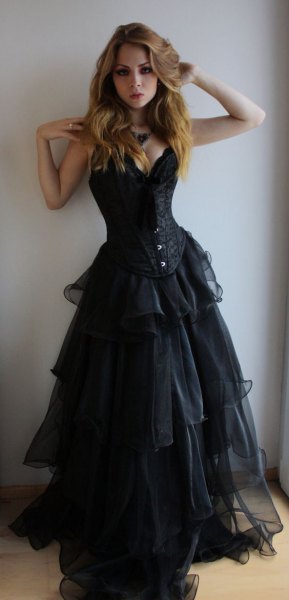 How to style a black corset dress