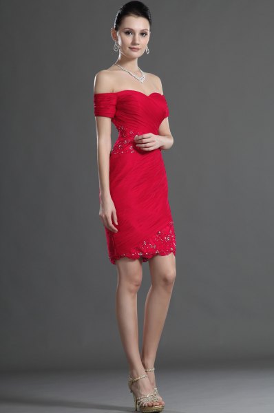 How to style a red cocktail dress