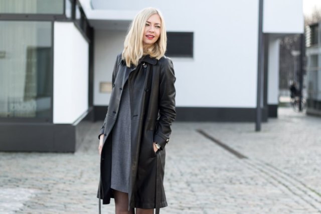 How to style leather trench coat