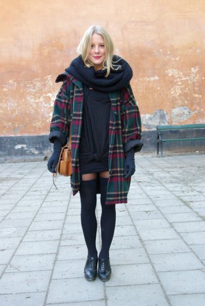 How to style plaid wool coat