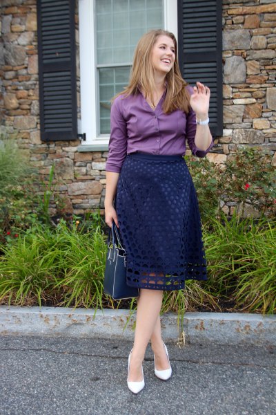 How to style purple blouse