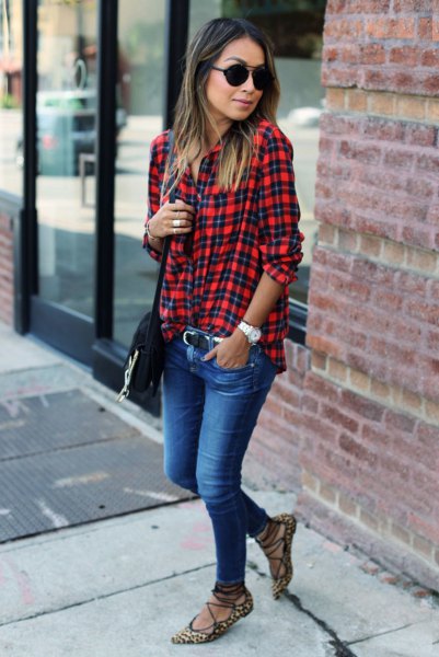 How to style red flannel shirt