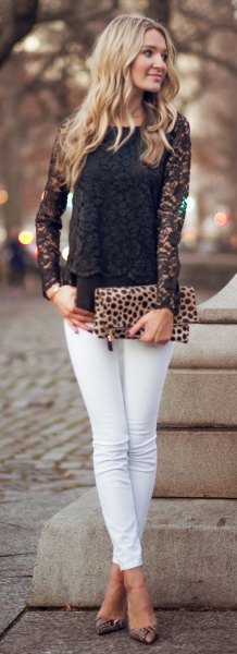 How to wear a black lace shirt