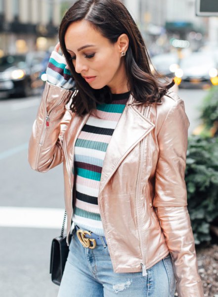 How to wear a rose gold jacket