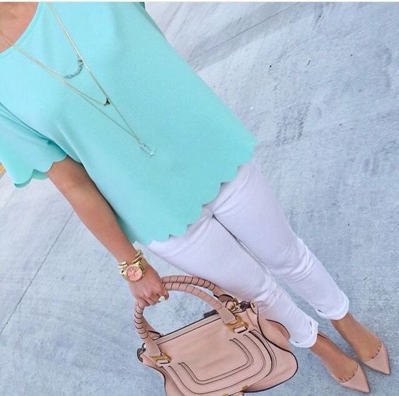 How to wear a scalloped shirt