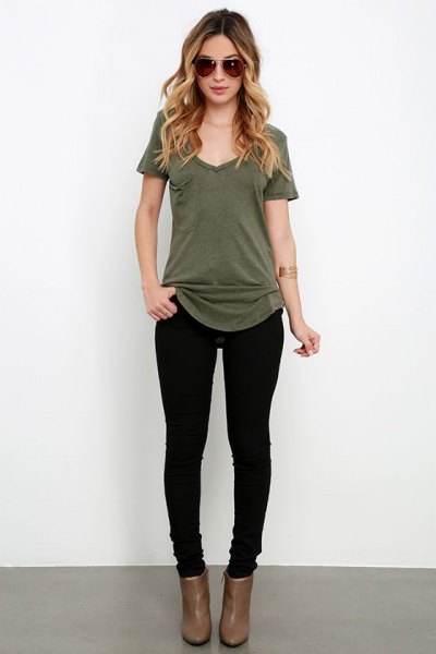How to wear olive green top