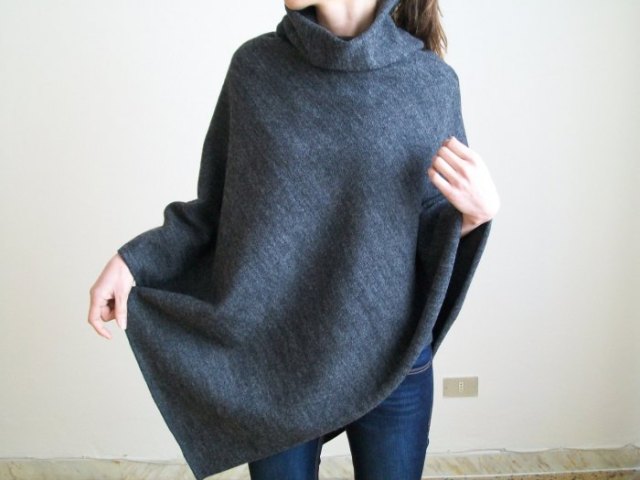 How to wear wool poncho