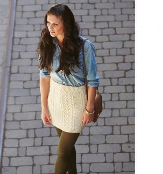 Knit skirt outfit ideas
