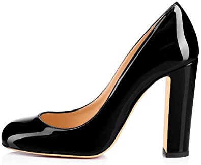 Leather pumps for women