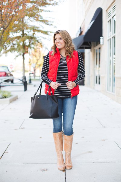 Red vest outfit ideas