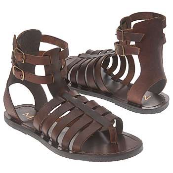 Roman sandals as sometimes worn during the Directoire.  Not.