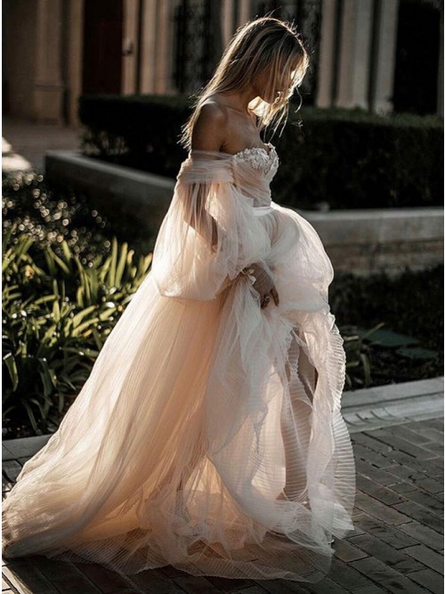 Romantic wedding dresses off the shoulder