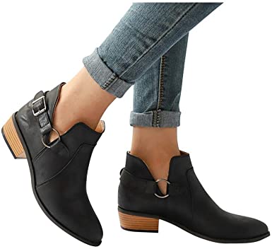 Amazon.com: Hemlock Women's Fall Boots Flat Ankle Boots Large Size.